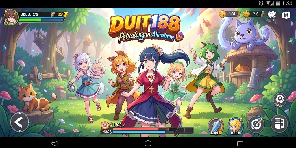 Tampilan menarik dari gameplay DUIT188 dengan karakter anime yang unik.