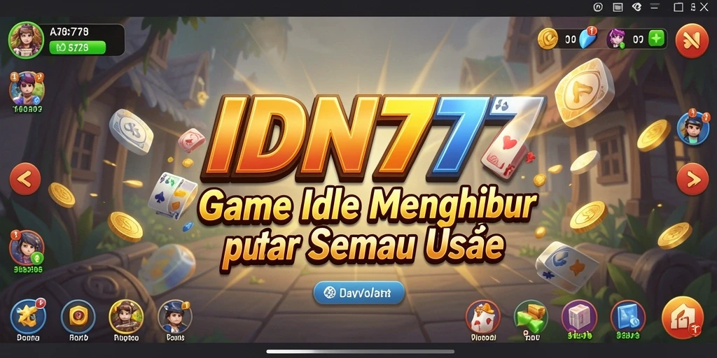 Tampilan gameplay menunjukkan karakter sedang mengumpulkan sumber daya di IDN777.