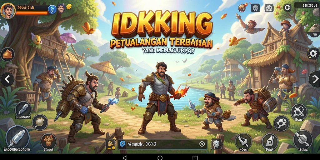 Tangkapan layar gameplay IDRKING dengan petualangan di dunia terbuka.