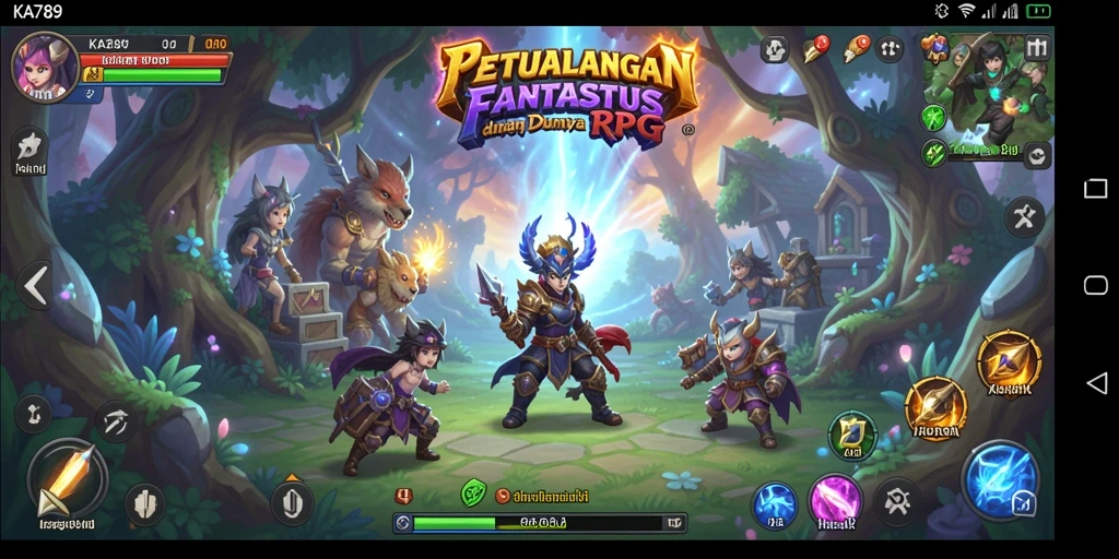 Screenshot gameplay menampilkan aksi pertempuran yang seru di KA789.