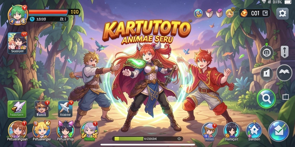 Tampilan menarik karakter dan suasana dunia Anime.