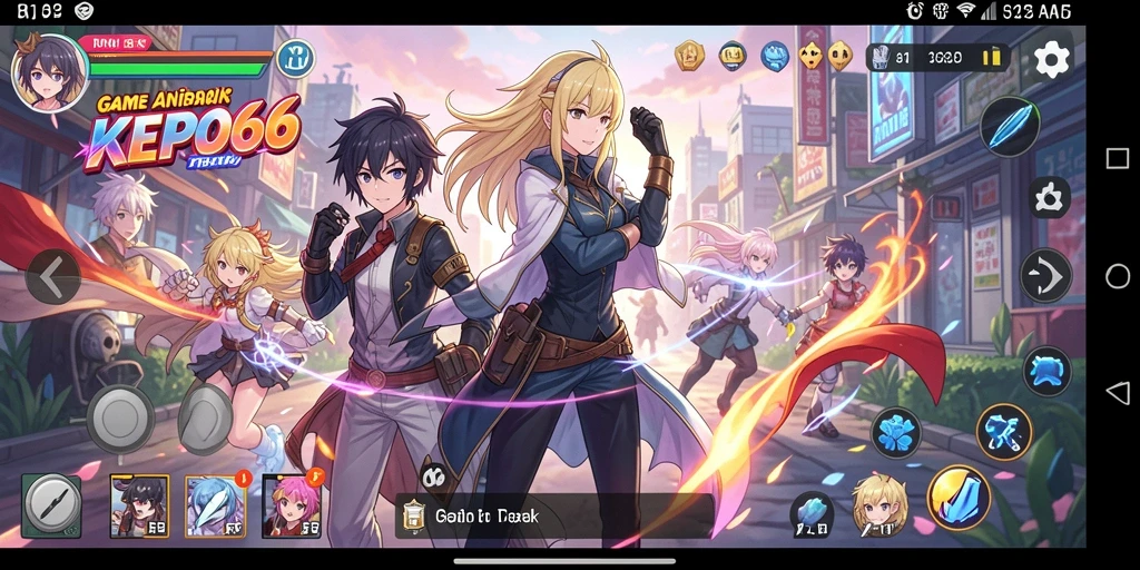 Tampilan gameplay KEPO66 dengan karakter Anime yang dinamis dan grafis menawan.