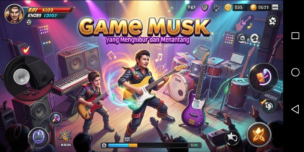 Screenshot gameplay KNO89 menampilkan pemain menikmati pengalaman musik yang seru.