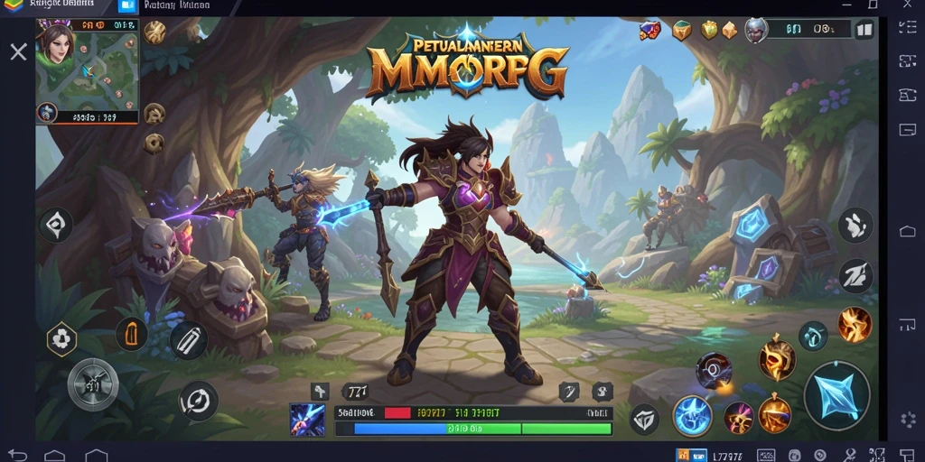Tangkapan layar menunjukkan pertarungan epik dalam <strong>L777</strong> di dunia MMORPG.