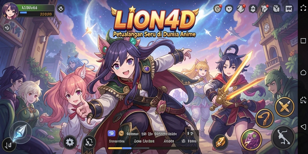 Gameplay seru dan menarik di LION4D dengan karakter anime.
