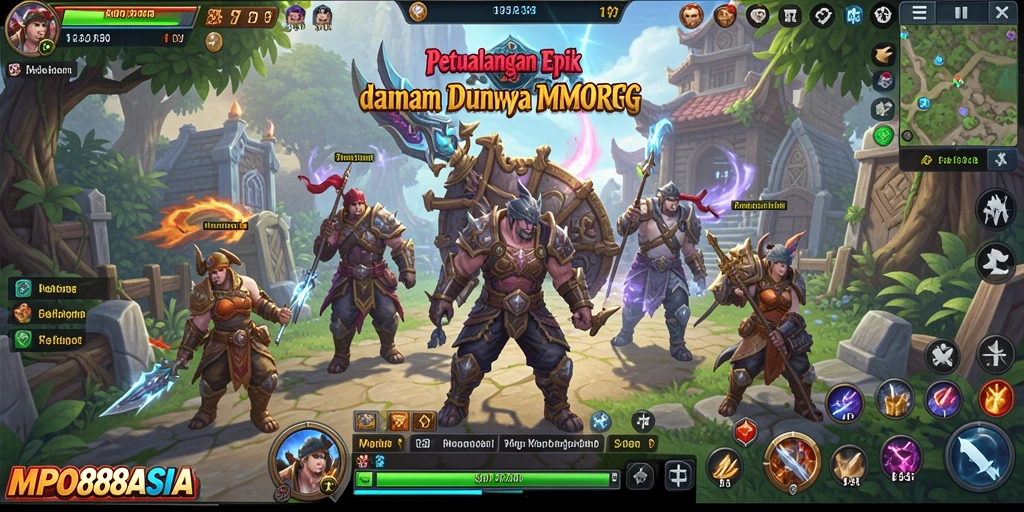 Screenshot MPO88ASIA menampilkan aksi seru di dunia MMORPG.