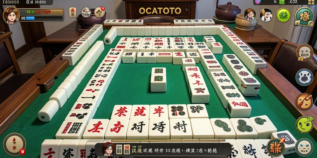 Tampilan screenshot OCATOTO yang menunjukkan aksi gameplay Mahjong yang seru.