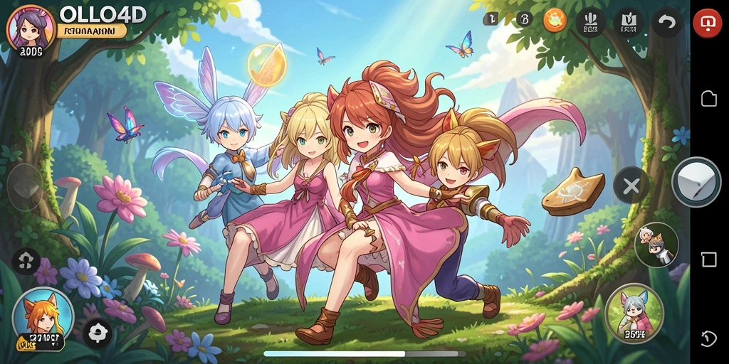 Gameplay OLLO4D yang memukau dengan karakter anime yang berwarna-warni.