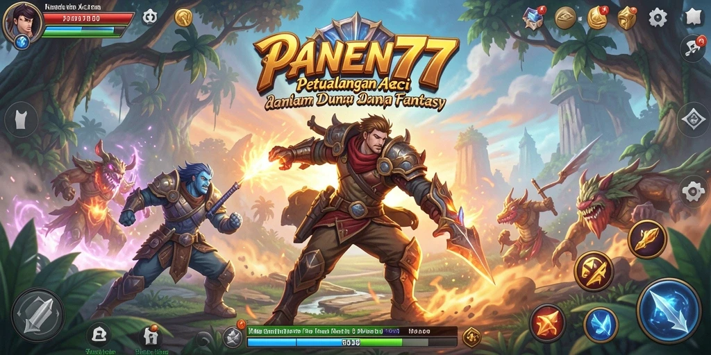 Tangkapan layar gameplay PANEN77 yang menunjukkan pertarungan seru.