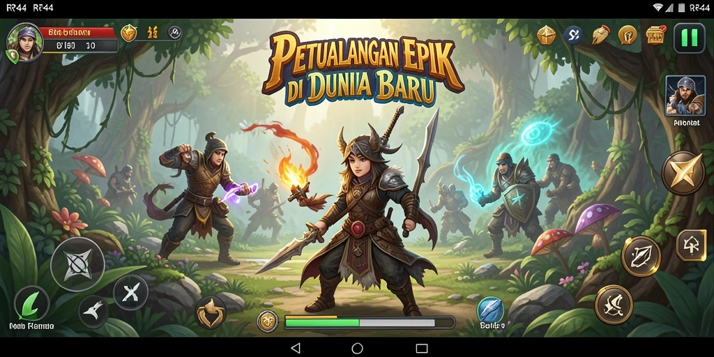 Tampilan gameplay menarik di dunia petualangan RR44.