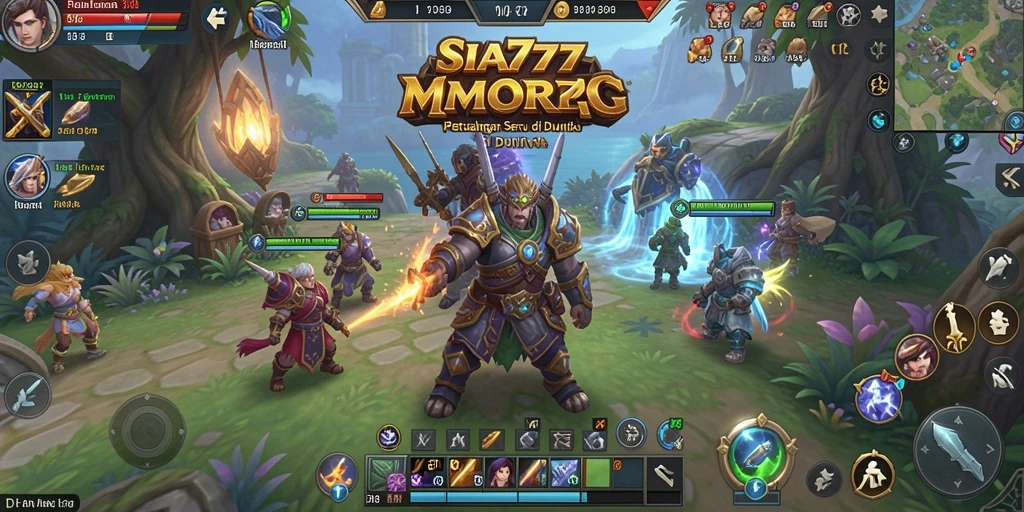 Screenshot SIA777 menunjukkan pemain beraksi dalam pertempuran seru di dunia MMORPG.