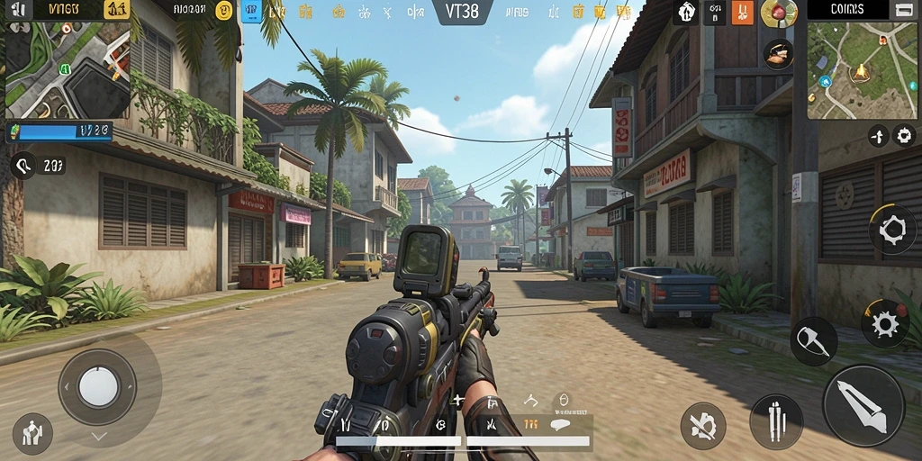 Tampilan gameplay menarik dari VT38 yang menunjukkan elemen simulasi.